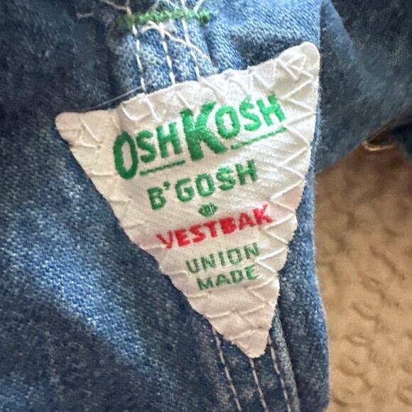 Vintage 50s Osh Kosh B'Gosh Cargo Overalls Vestback Union Made Sanforized USA - Picture 6 of 7
